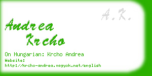 andrea krcho business card